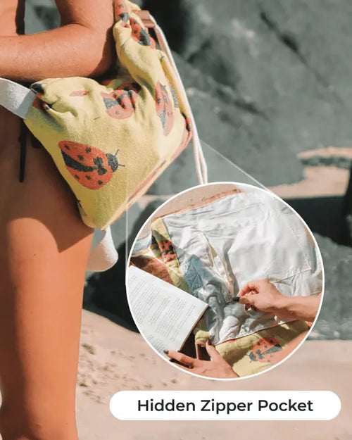2-in-1 Towel Bag · 100% Organic Turkish Cotton